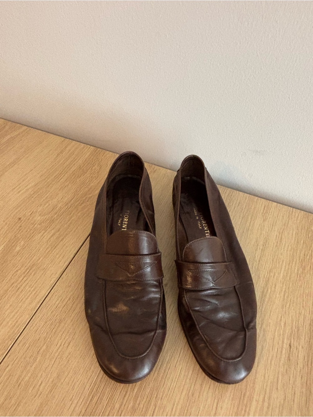 Brown Leather Penny Loafers